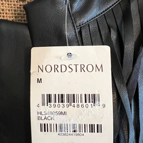 Trouvé Black Faux-Leather Fringe Jacket - Picture 9 of 10